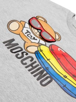 ( Nouvelle Collection ) Moschino Kids 60926 GREY T-shirt à Imprimé Ourson Enfant -Moschino Kids Soldes Boutique 18324296 39697149 600