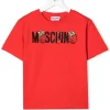 ( Nouvelle Collection ) Moschino Kids 50109 RED T-shirt à Logo Imprimé Enfant