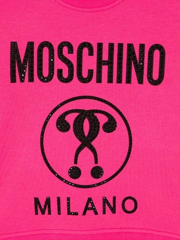 ( Nouvelle Collection ) Moschino Kids 50557 Flambè Pink Sweat à Logo Imprimé Enfant 5 ( Nouvelle Collection ) Moschino Kids 50557 Flambè Pink Sweat à Logo Imprimé Enfant – Image 3