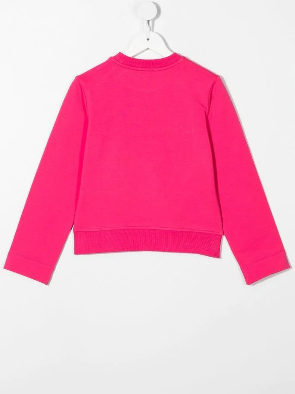 ( Nouvelle Collection ) Moschino Kids 50557 Flambè Pink Sweat à Logo Imprimé Enfant 4 ( Nouvelle Collection ) Moschino Kids 50557 Flambè Pink Sweat à Logo Imprimé Enfant – Image 2