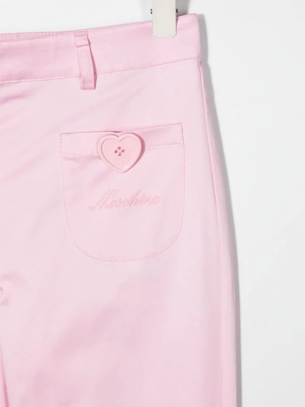 ( Nouvelle Collection ) Moschino Kids Pantalon à Boutons Cœurs 50602 PINK 5 ( Nouvelle Collection ) Moschino Kids Pantalon à Boutons Cœurs 50602 PINK – Image 3
