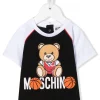 ( Nouvelle Collection ) Moschino Kids T-shirt à Imprimé Teddy Bear 60100 BLACK