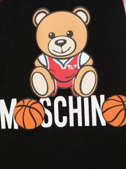 ( Nouvelle Collection ) Moschino Kids T-shirt à Imprimé Teddy Bear 60100 BLACK -Moschino Kids Soldes Boutique 18333339 39381835 600