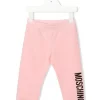 ( Nouvelle Collection ) Moschino Kids Pantalon De Jogging à Logo Imprimé 50209 SUGAR ROSE -Moschino Kids Soldes Boutique 18333373 39423003 600