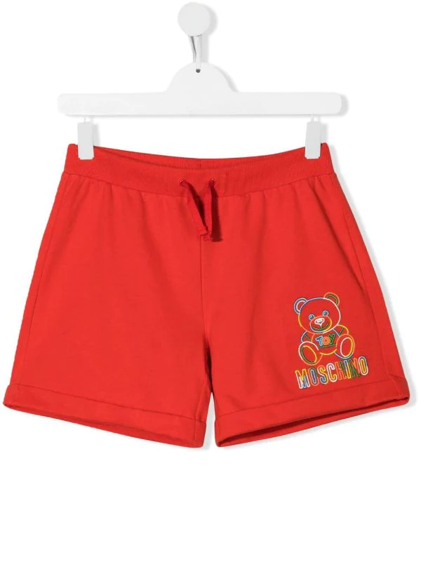 Moschino Kids Short De Sport à Motif Teddy Bear 50109 RED 3 Moschino Kids Short De Sport à Motif Teddy Bear 50109 RED