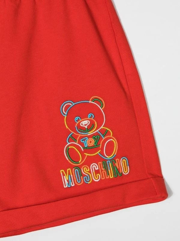 Moschino Kids Short De Sport à Motif Teddy Bear 50109 RED 5 Moschino Kids Short De Sport à Motif Teddy Bear 50109 RED – Image 3